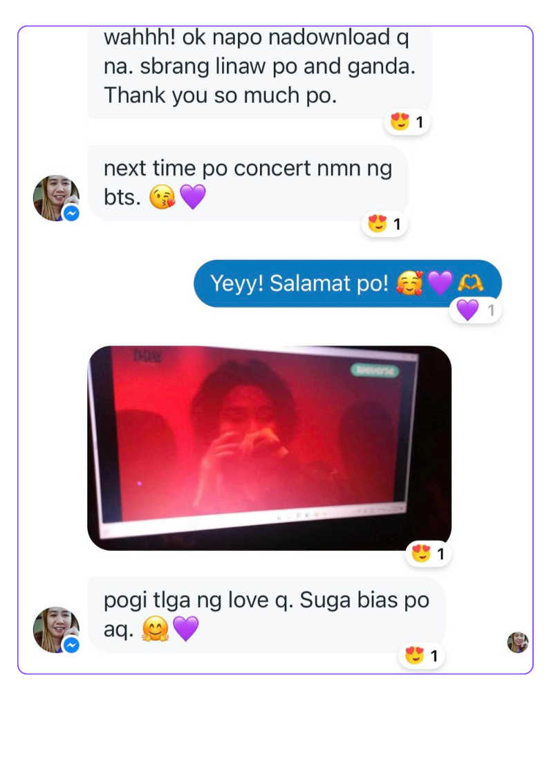 Buyer chat screenshot