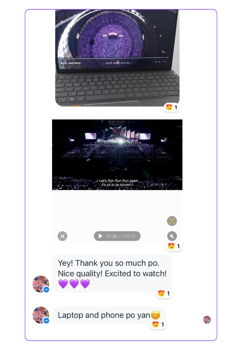 Buyer chat screenshot