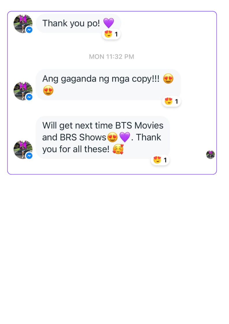 Buyer chat screenshot