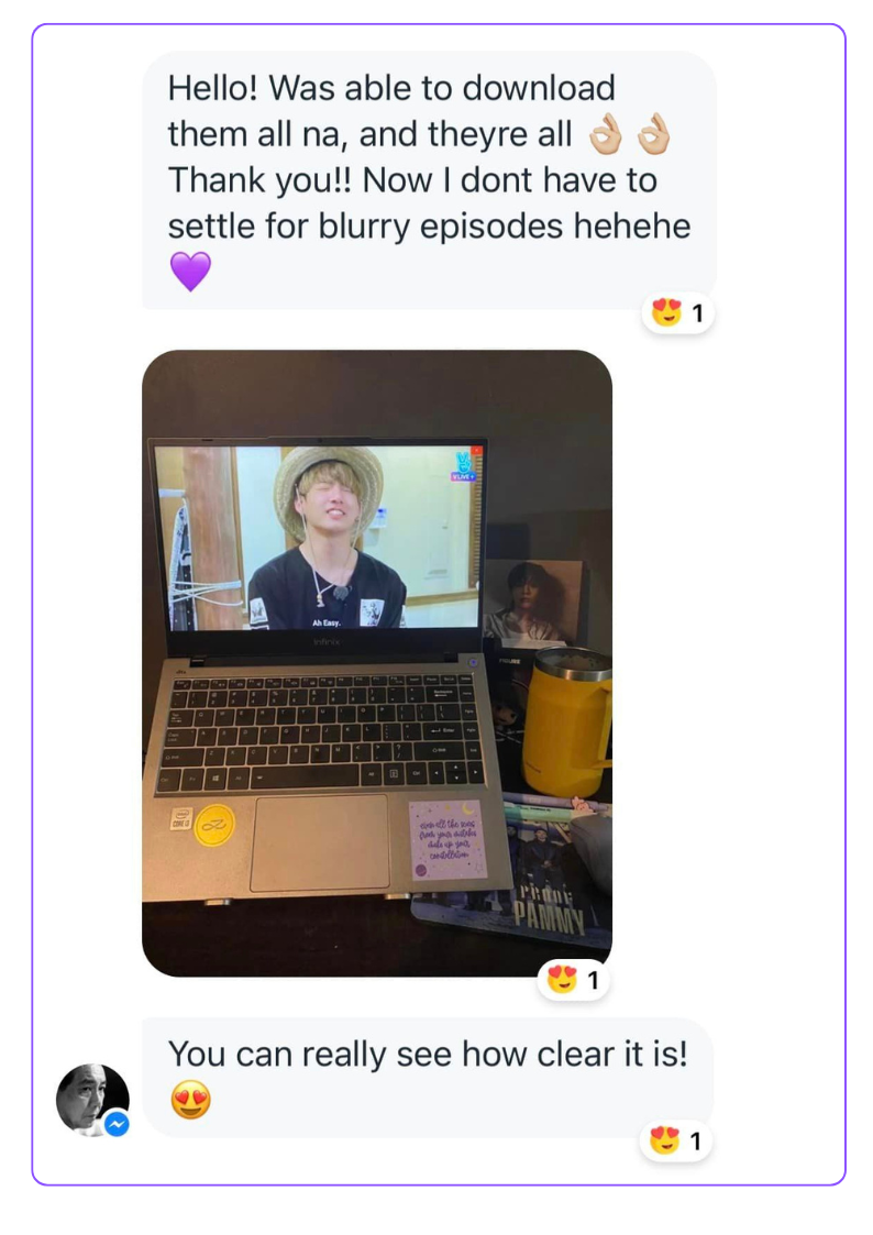 Buyer chat screenshot