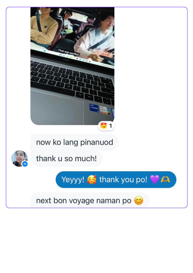 Buyer chat screenshot